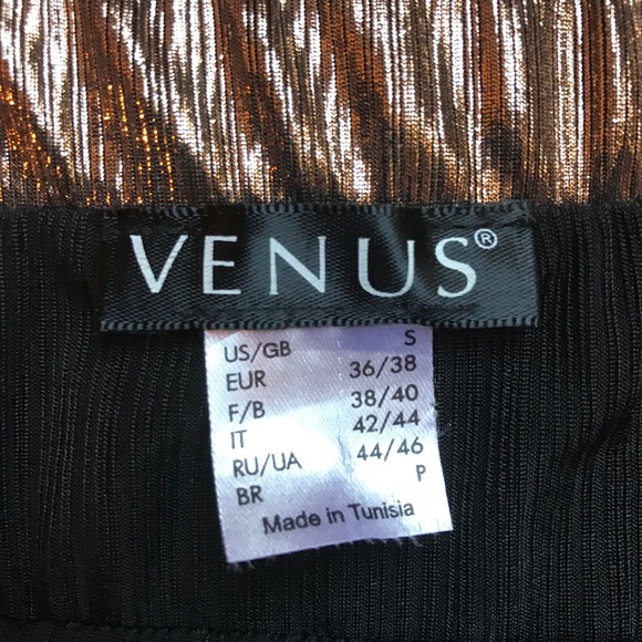 Venus Gold Faux Wrap Skirt, EUC, S - Picture 4 of 13